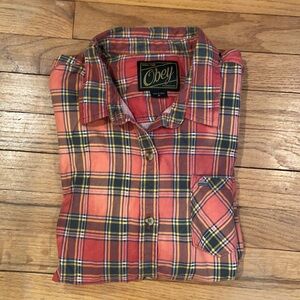 OBEY woman’s flannel size Medium